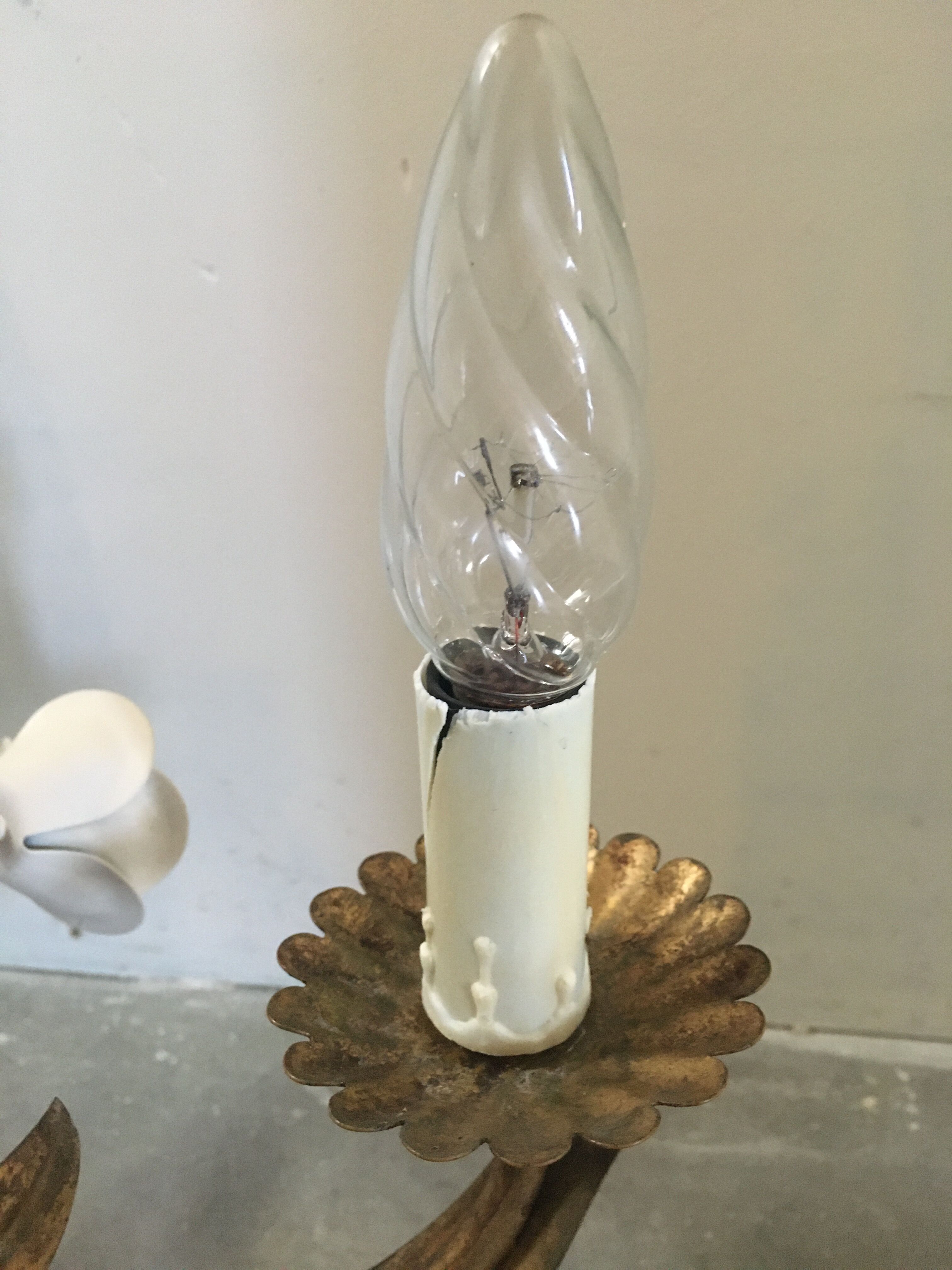 Flower wreath chandelier, 60s