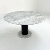 Table à Manger 120cm en Marbre Loto Rosso par Ettore Sottsass pour Poltrono