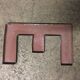 Letter e in old zinc