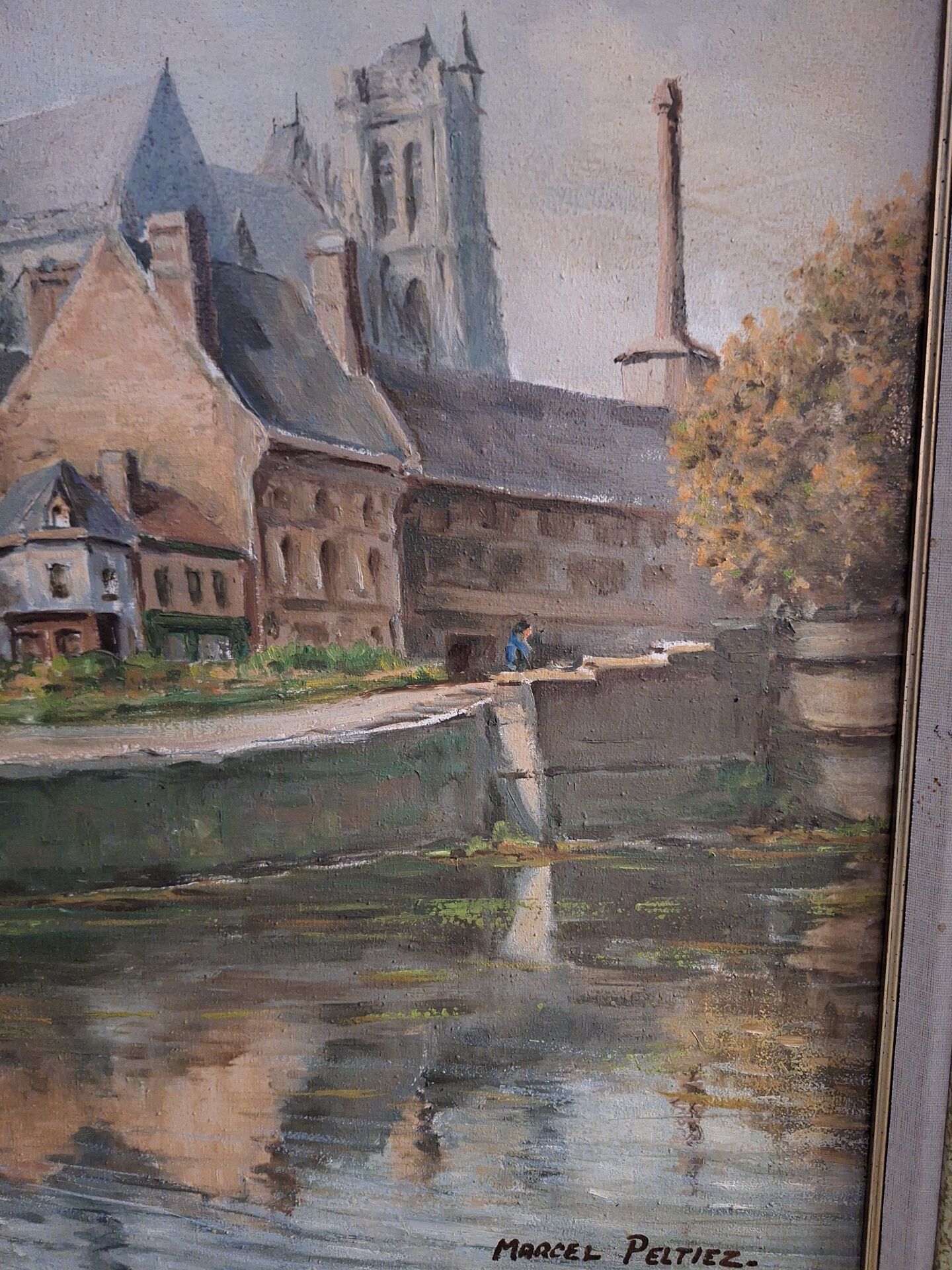 Huile sur toile, tableau Cathédrale d'Amiens