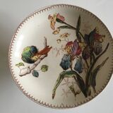 19th iron earth gateling plates, flowers and birds.