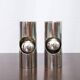 Pair of "Tube" wall lights in chrome, Space Age, 1970s