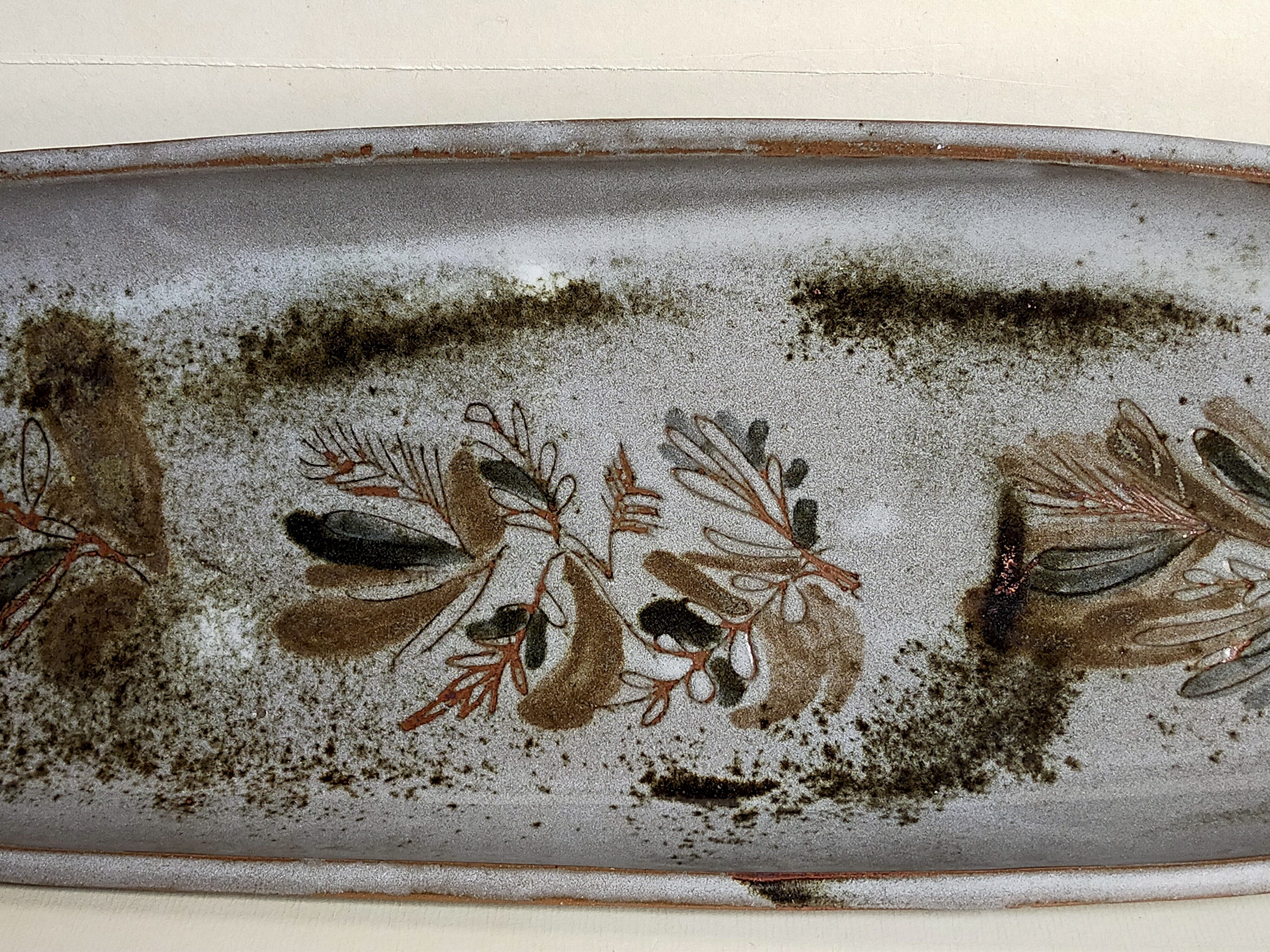 60s ceramic potter oval dish