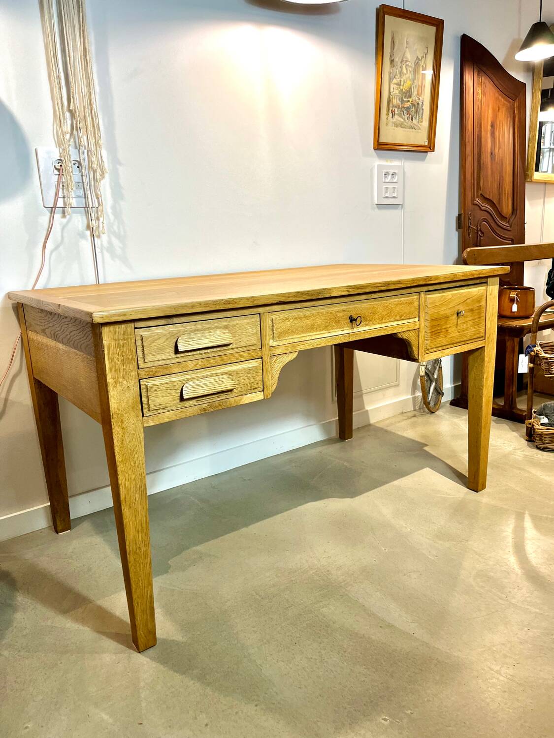 Solid oak desk