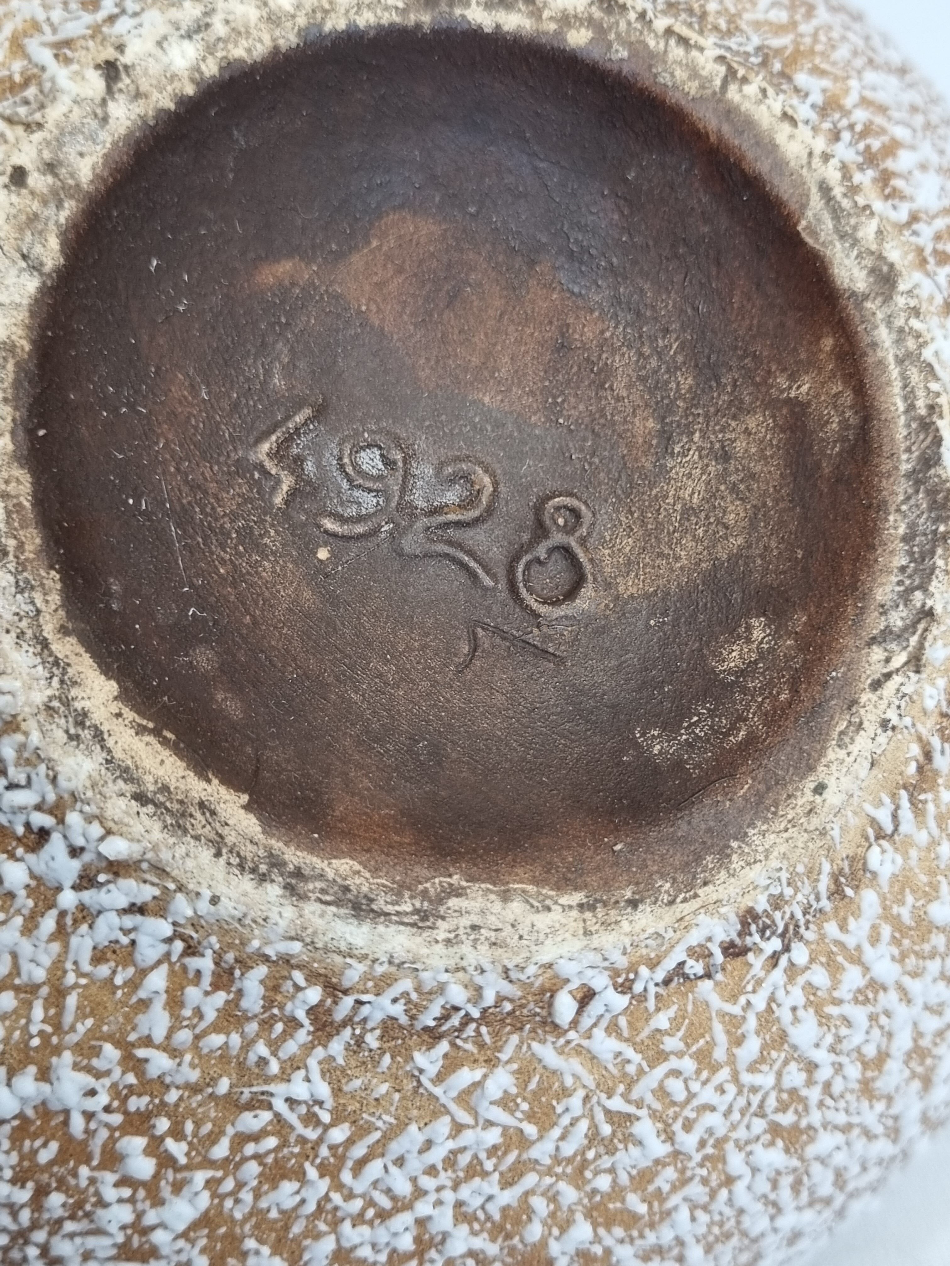 Art Deco ball vase, in tense enamel, 30s