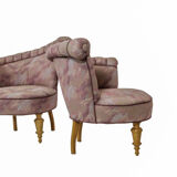 Fauteuils asymétriques danois dans le style de Kagan années 1950, ensemble de 2
