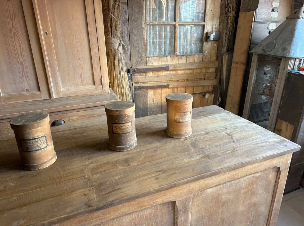 Large antique sideboard with 12 drawers
