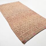 Beige & Brown Star Pattern Kilim Rug, 166x300Cm