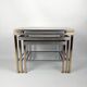 Guy Lefèvre for Maison Jansen, suite of 3 nesting tables, 1970s