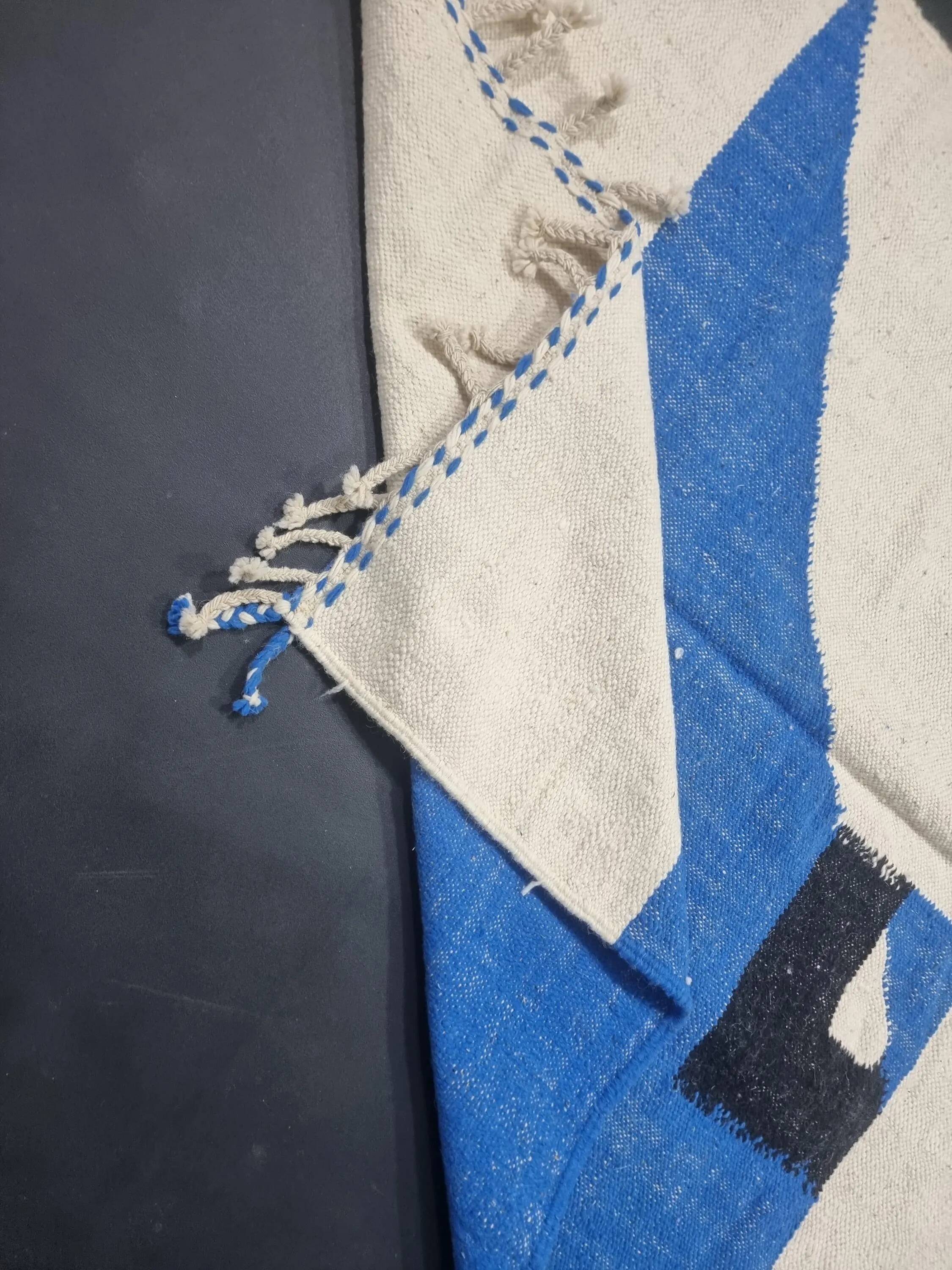 Berber carpet natural wool Morocco 3 x 2 m