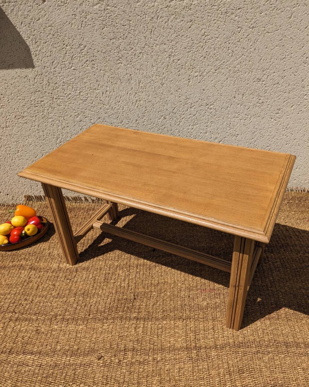 Light oak coffee table