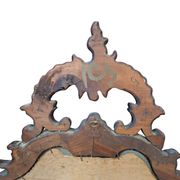 Specchio Antico Originale 1870 In Noce Massello Intagliato Stile Rococò