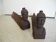 antique French fireplace andirons from the 19th century
