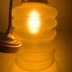 Art deco sandblasted glass pendant light