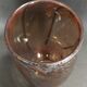 Vase vintage verre signé Jean-Marie Bizet daté novembre 1982