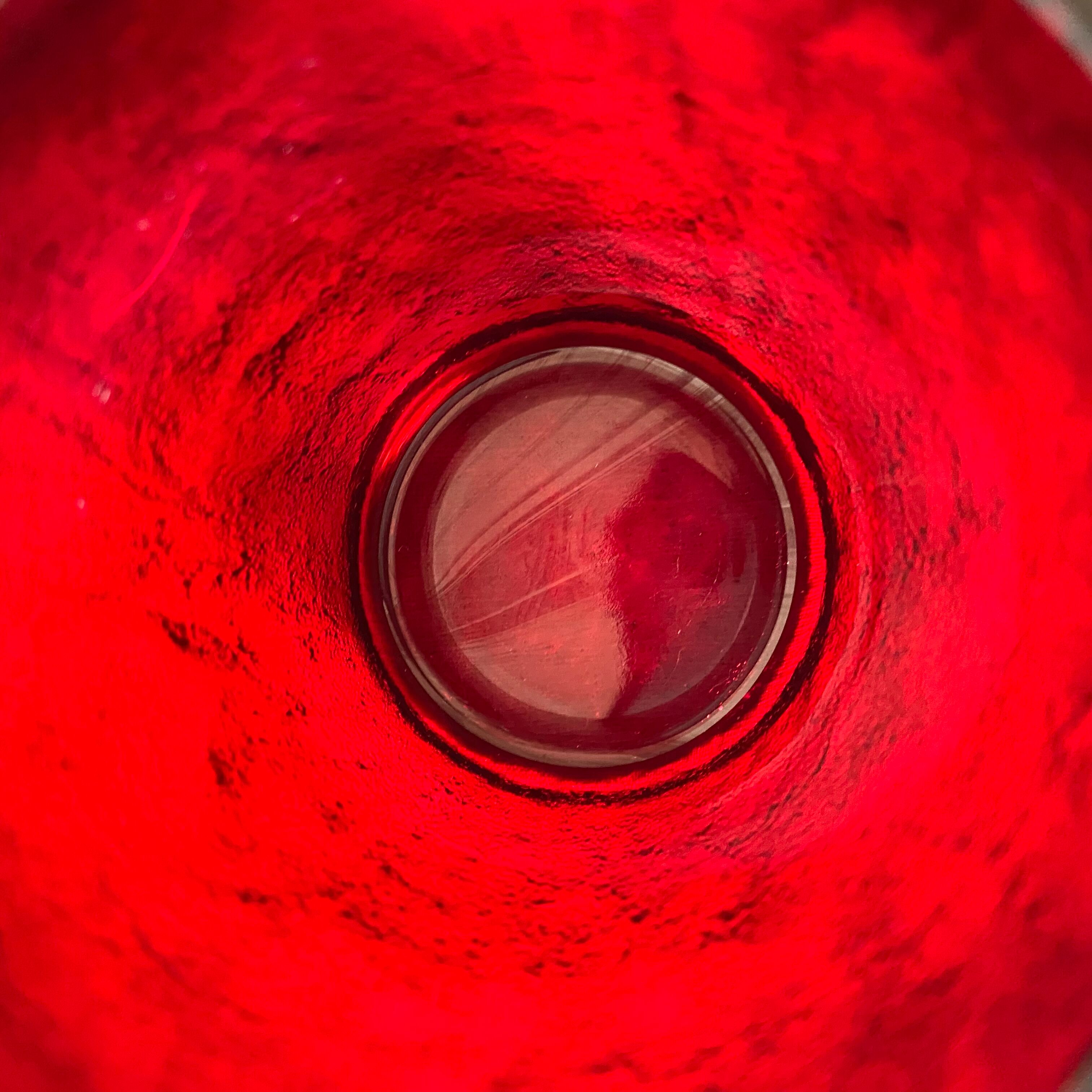 Vintage water glasses in tinted glass