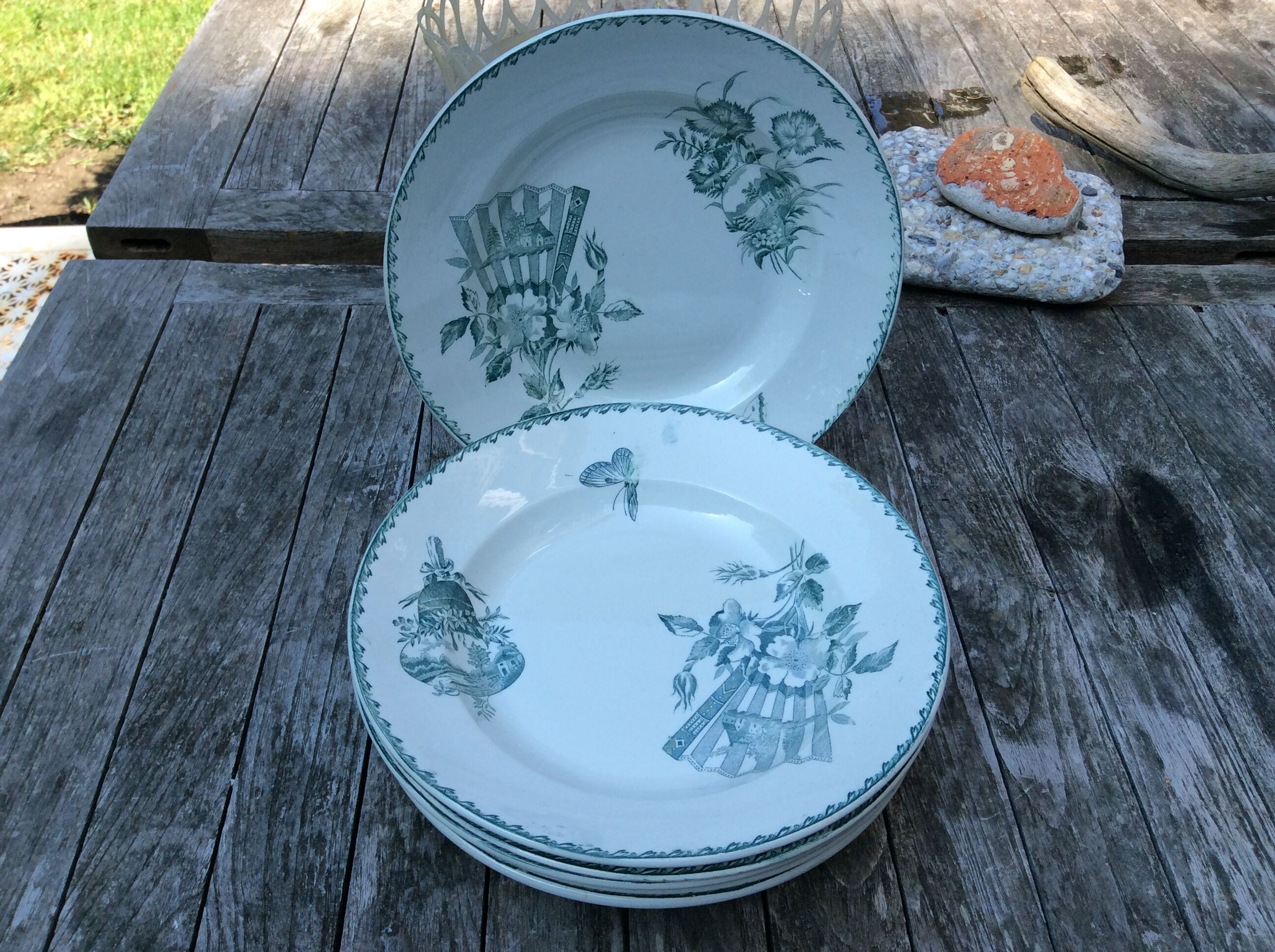 Series 6 tablespoons Plate Iron Earth