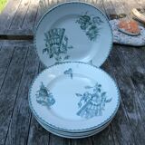 Series 6 tablespoons Plate Iron Earth
