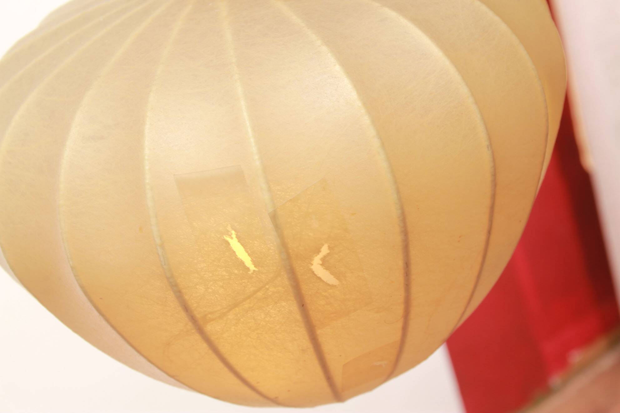 1960s scandinavian ceiling lamp in teak