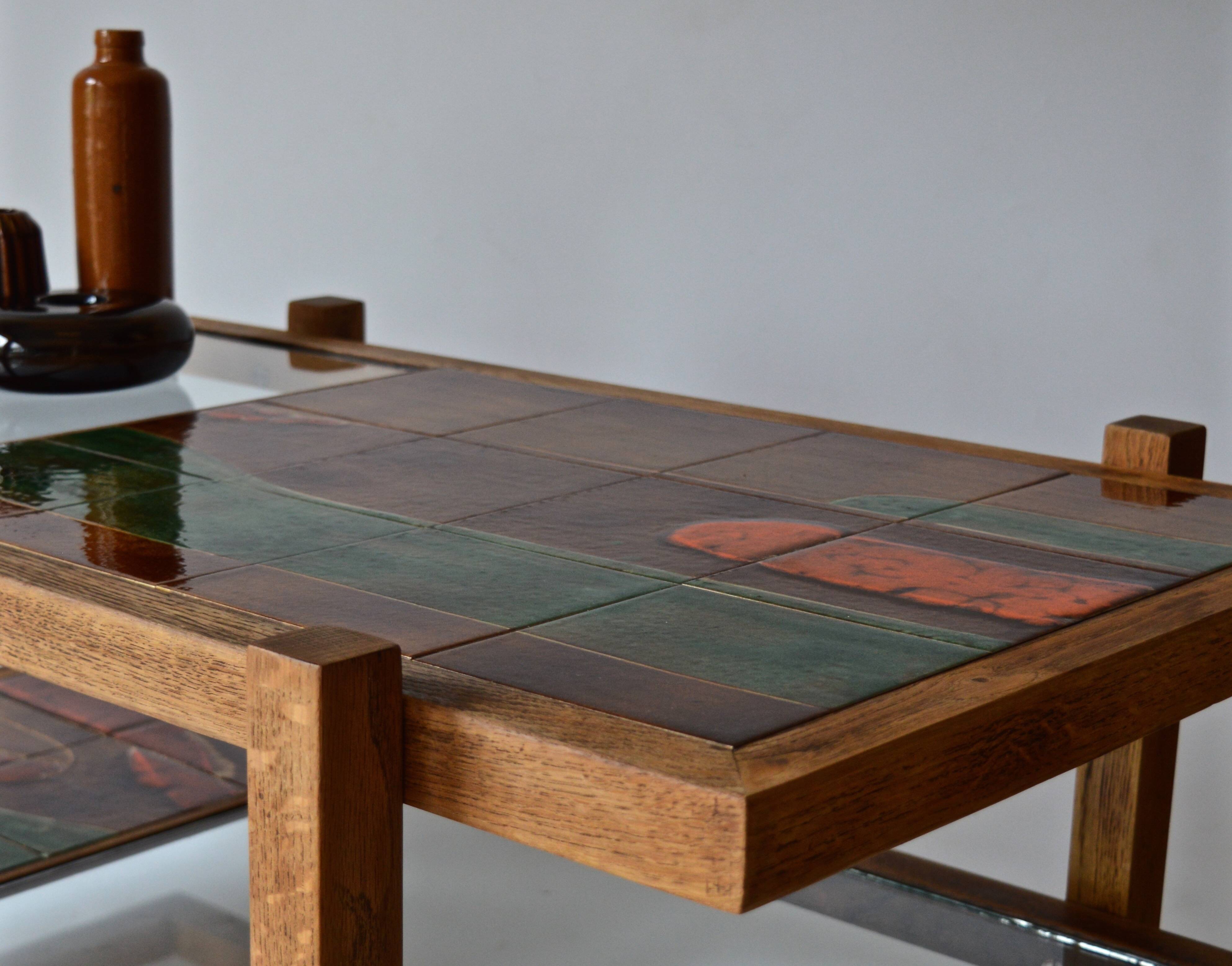 ceramic and glass coffee table