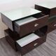 Macassar ebony bedside tables, cubic design, 1980s, set of 2.