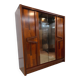 Modernist mahogany wardrobe with smoked mirrors (late 1970s)
