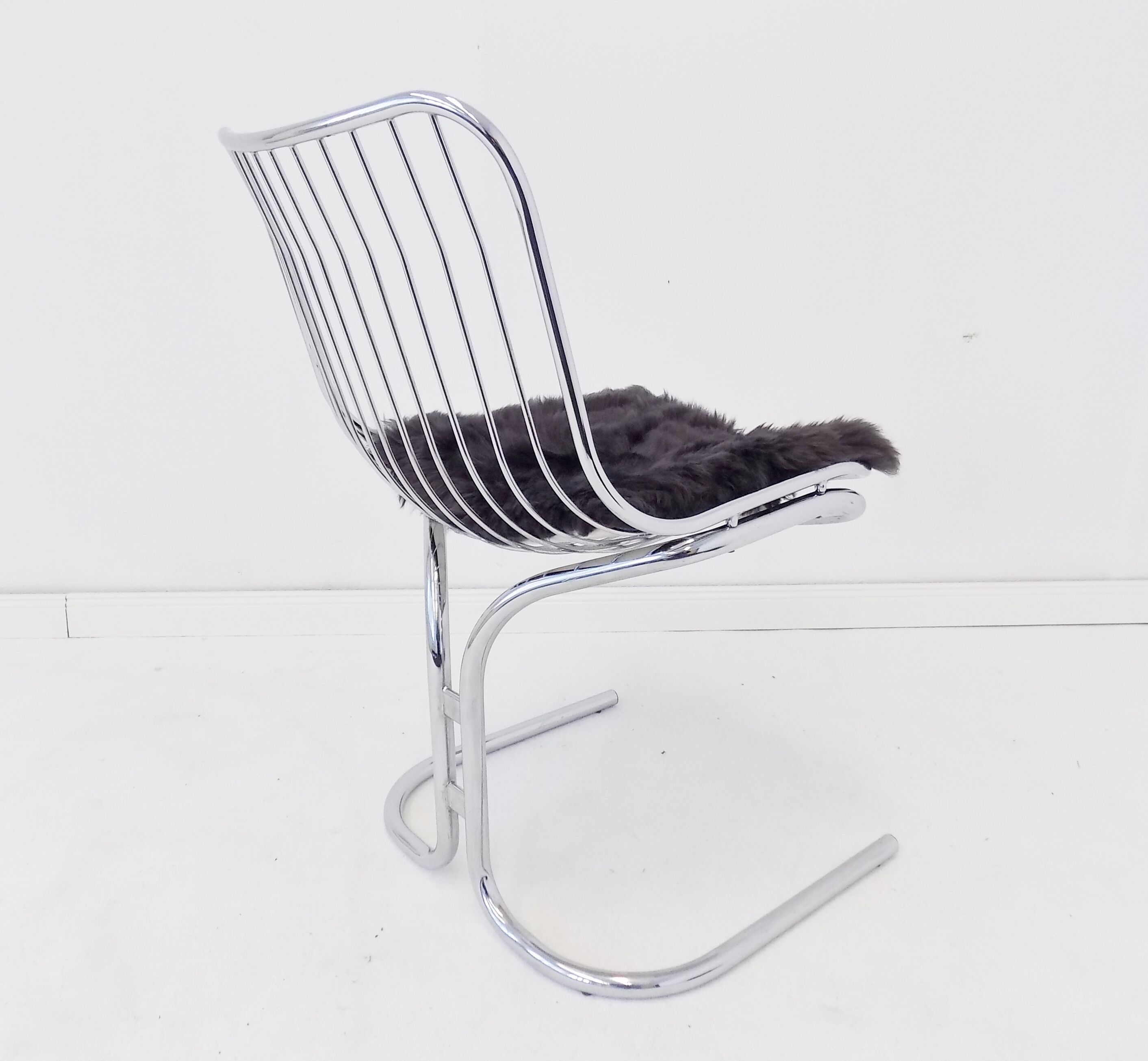 Rima set of 4 Radiofreccia chrome chairs by Gastone Rinaldi