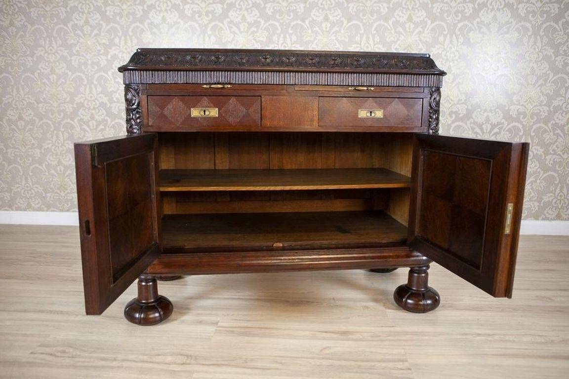 Early-20th Century Oak Commode in Brown with Drawers, 1930s
