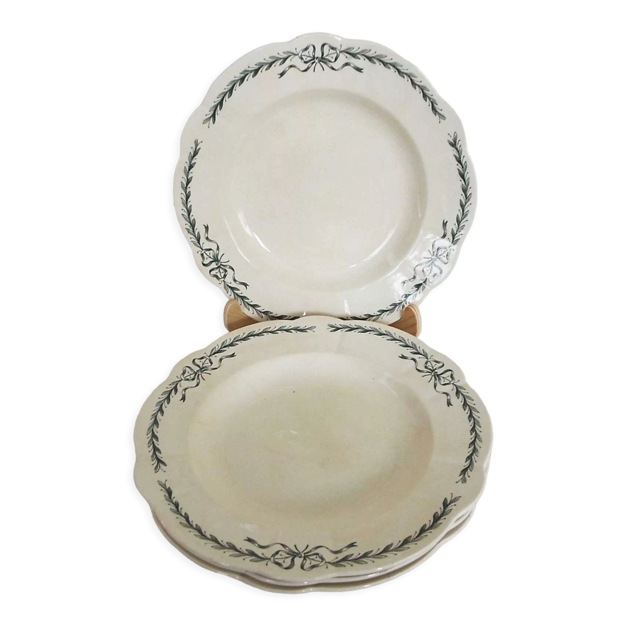 4 semi-hollow plates iron earth Longchamp