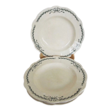 4 assiettes semi creuses terre de fer Longchamp