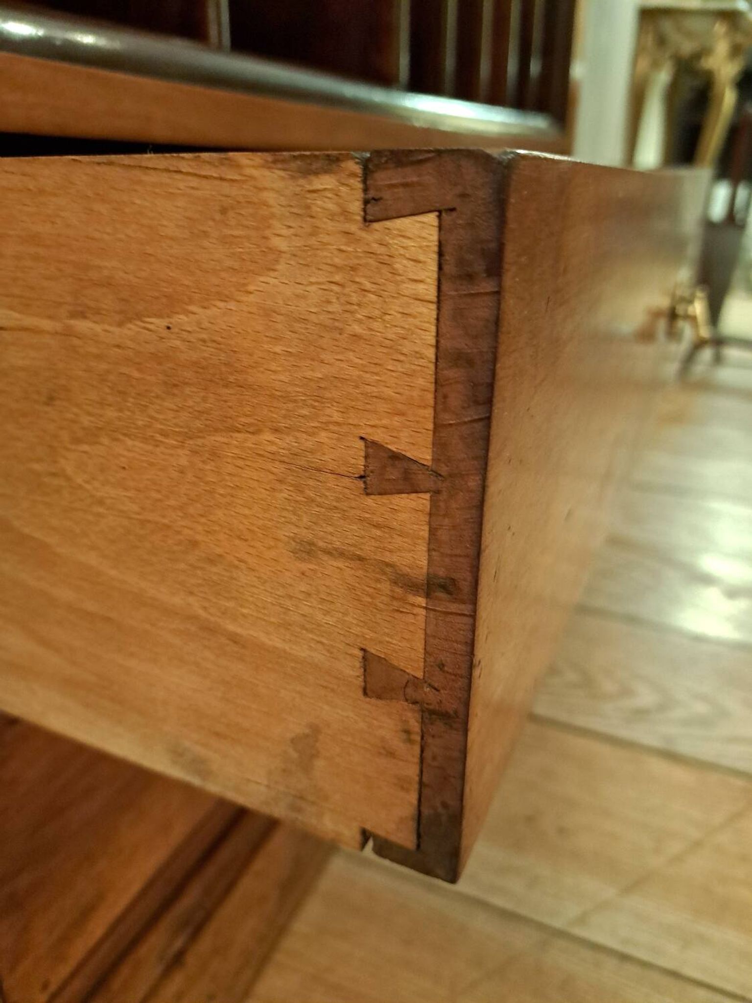 19th-century walnut writing desk.