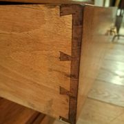 19th-century walnut writing desk.