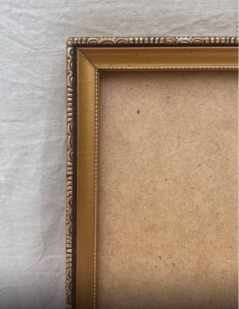 Old golden photo frame