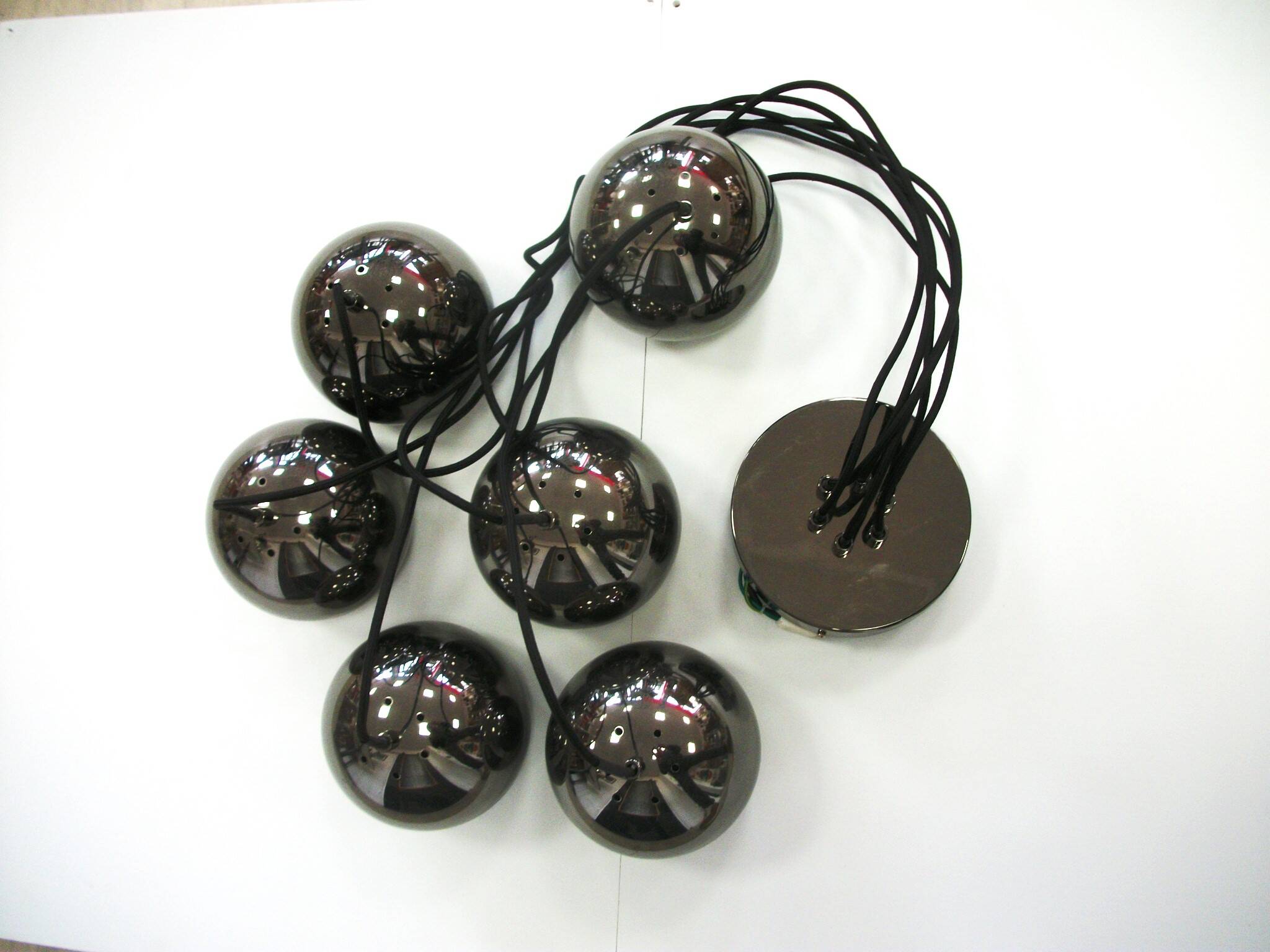 Space age 6 ball light fixture