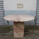 Table à manger en marbre rose