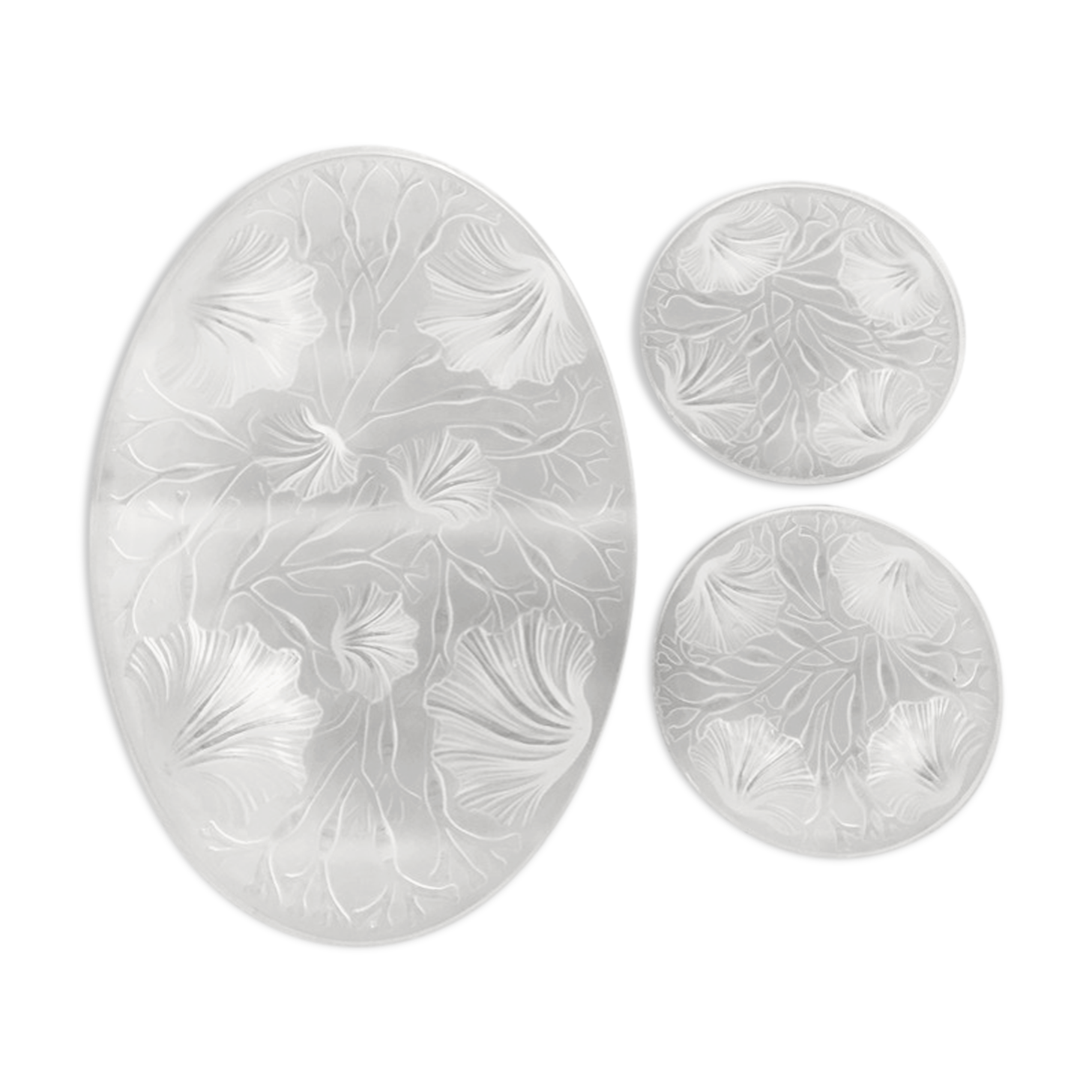 Set under crystal plate VERLYS France, 1930