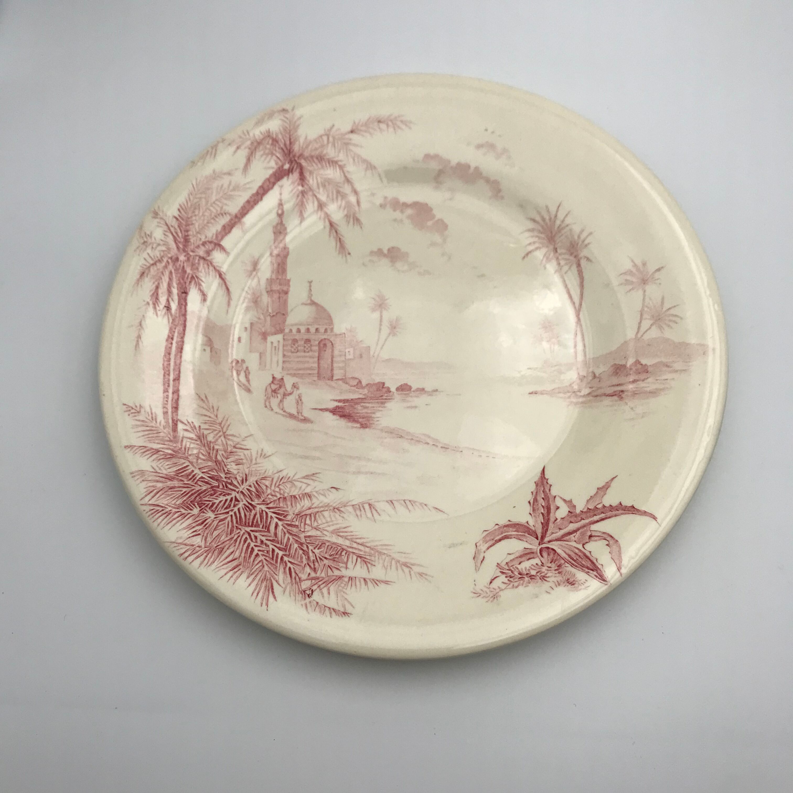 6 dessert plates seen from orient gien 1870
