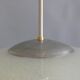 Suspension beige Art Déco, style soucoupe volante, lustre en laiton - années 1940-1950