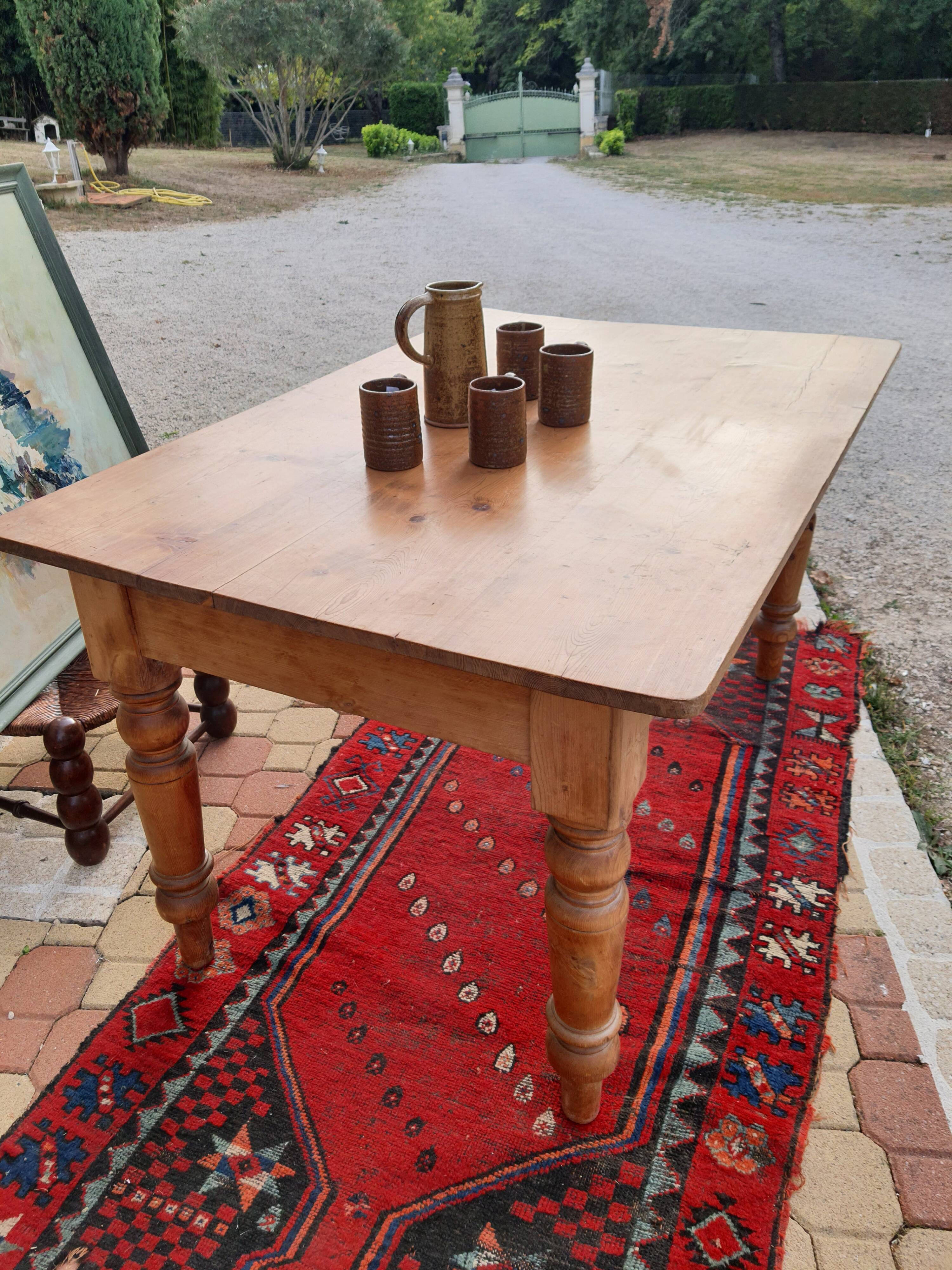 Vintage farmhouse table pich pine