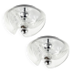 1/2 XL Mid-Century Space Age Wave Glass Ceiling Lights by Koch & Lowy, 70s