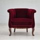1960s, Danish lounge chair, furniture velour, beech wood legs, original condition.