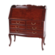 English Mahogany Desk Queen Anne Style, 1970s
