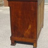 Buffet Empire, plateau en losanges, marqueterie de bois