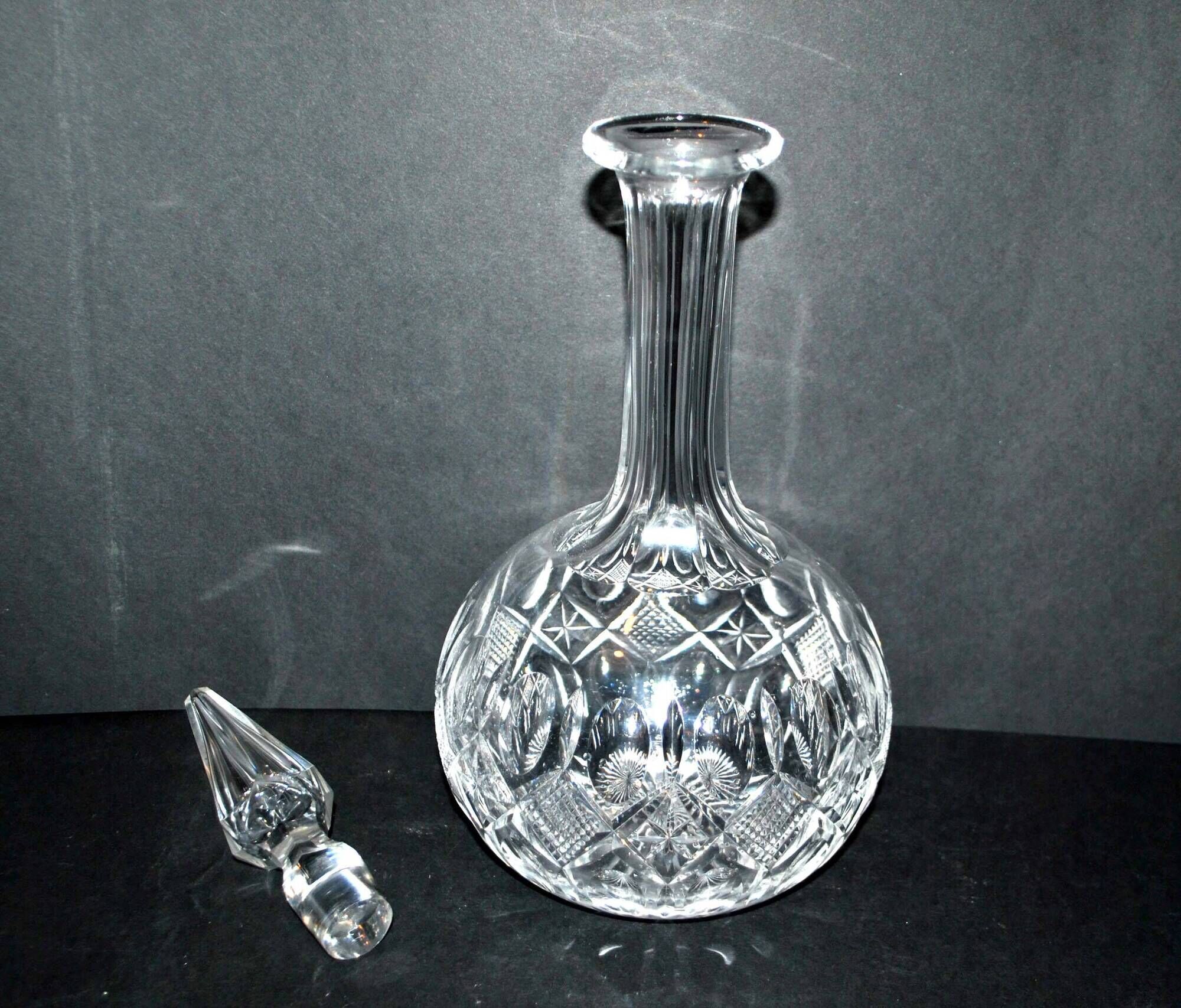 Saint-louis cut crystal carafe baccarat olive diamond bevel decoration 33 cm