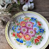 Assiette fleurie Ditmar Urbach Tchécoslovaquie