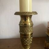 Brass candlestick style lamp