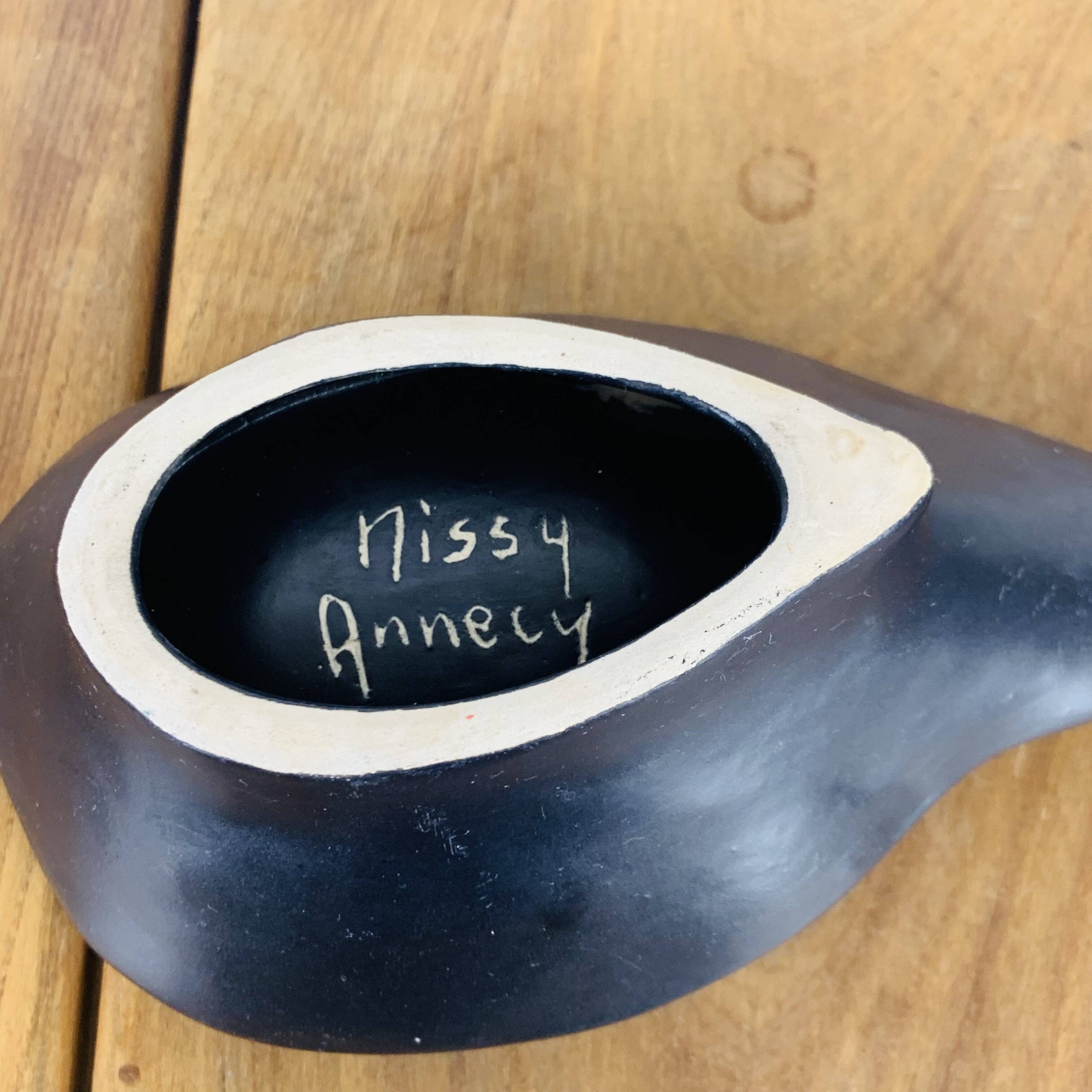 Empty fish pocket free form ceramic Missy Annecy