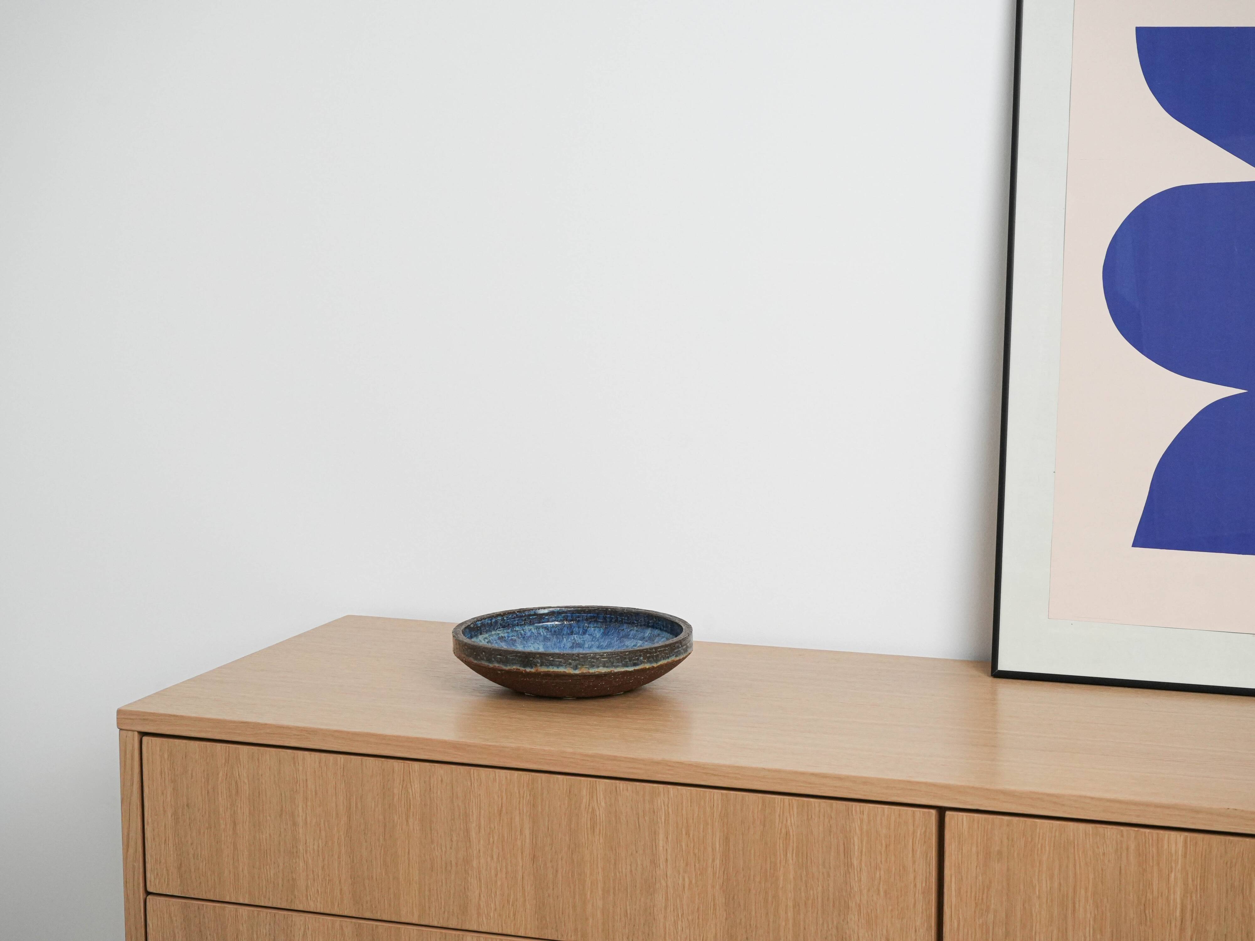 Plat en céramique, design danois, années 1960, fabriqué à Bornholm