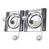 2 mirror hooks designed by Mario Sabot in Italy in the 1970s.
