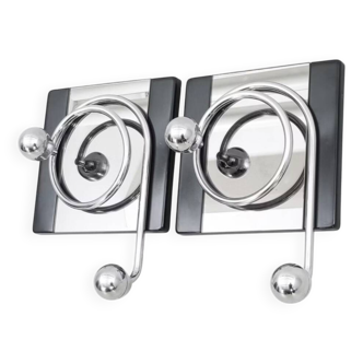 2 mirror hooks designed by Mario Sabot in Italy in the 1970s.